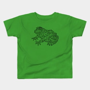 Linework Paisley Frog Kids T-Shirt